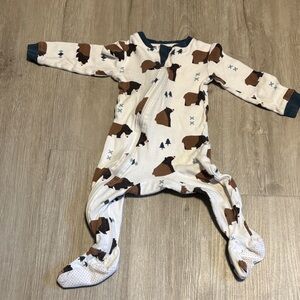 Zippy Jamz Charming Bear Print Kids Footie Pajamas